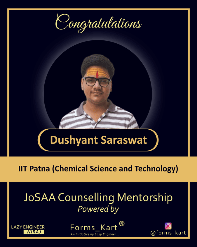 FormsKart Top Mentored IIT Achiever